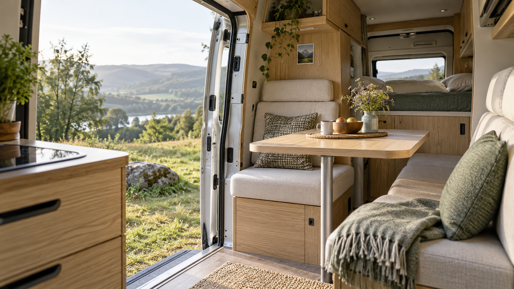 Un intérieur de camping-car.