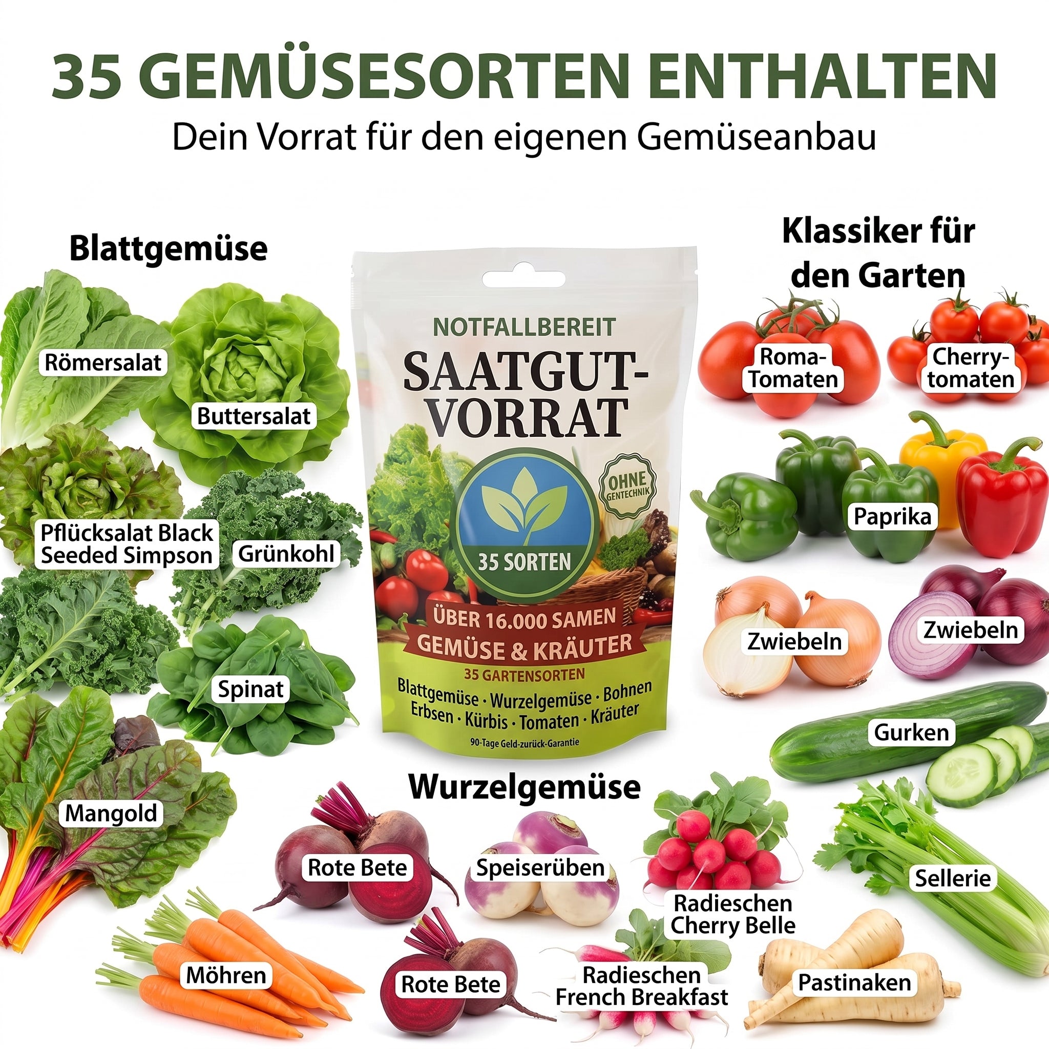 Notfallbereit Saatgut-Vorrat
