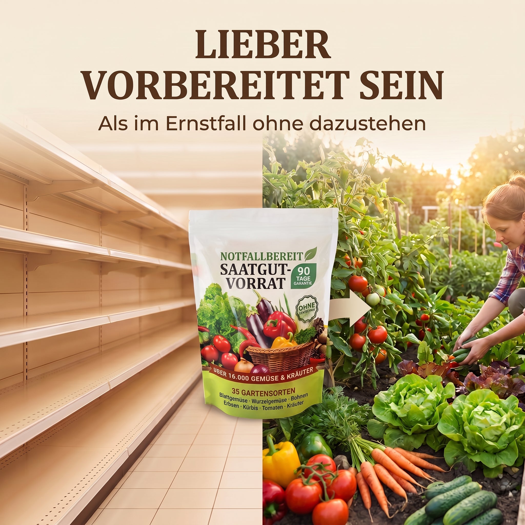 Notfallbereit Saatgut-Vorrat