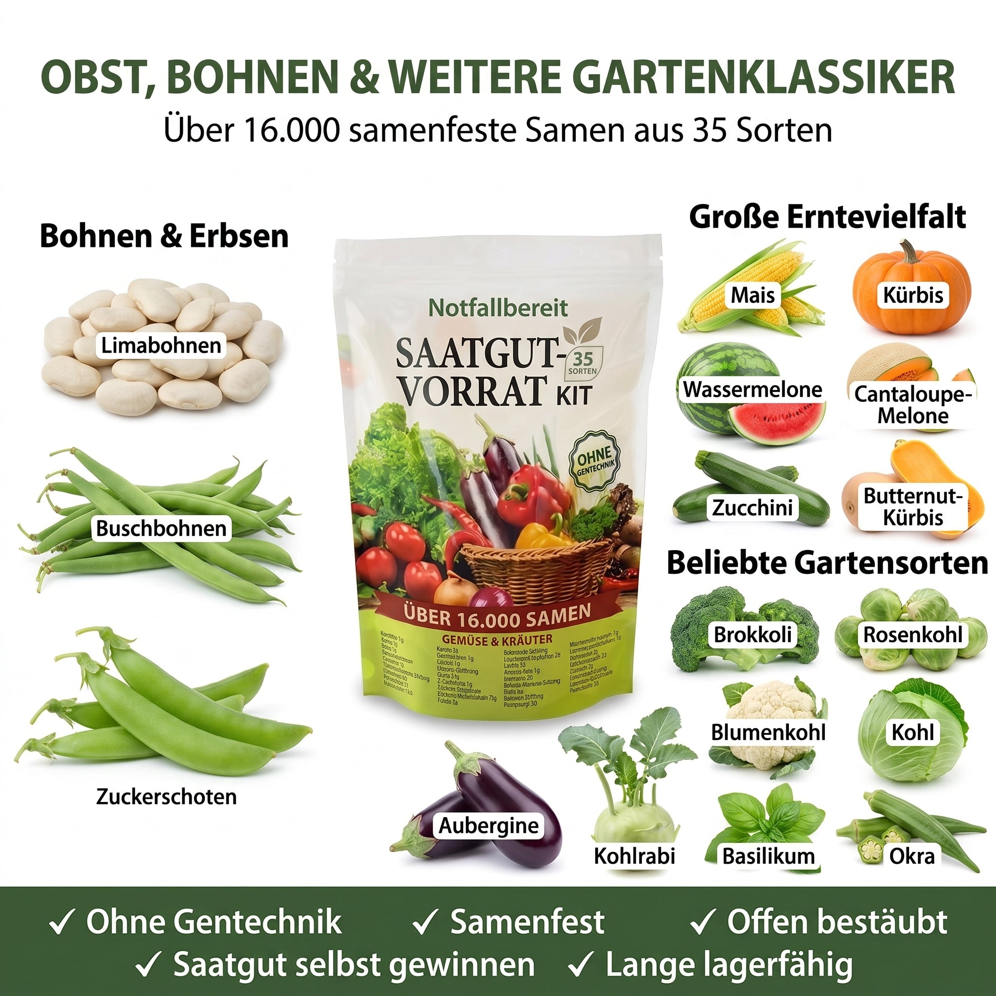 Notfallbereit Saatgut-Vorrat
