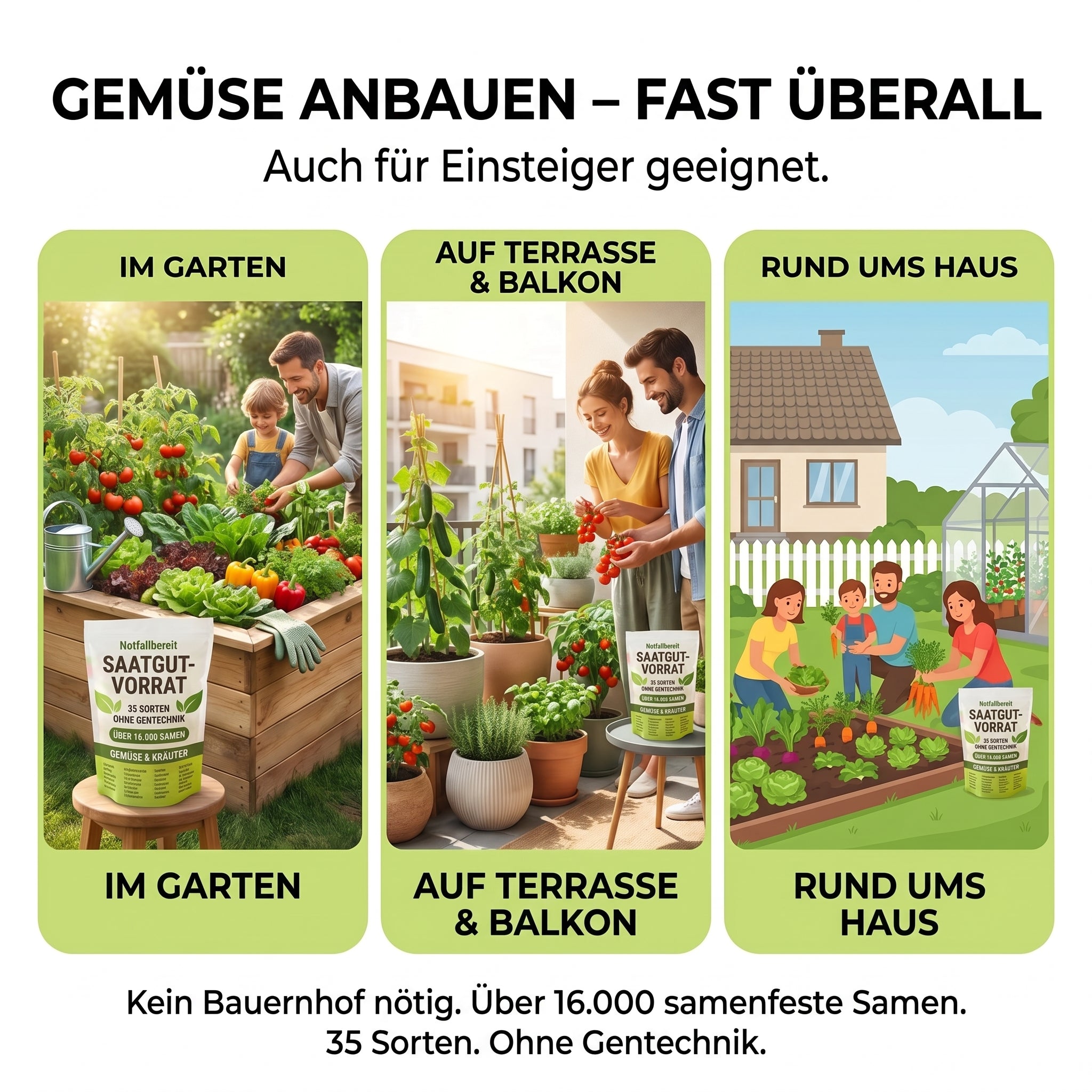 Notfallbereit Saatgut-Vorrat