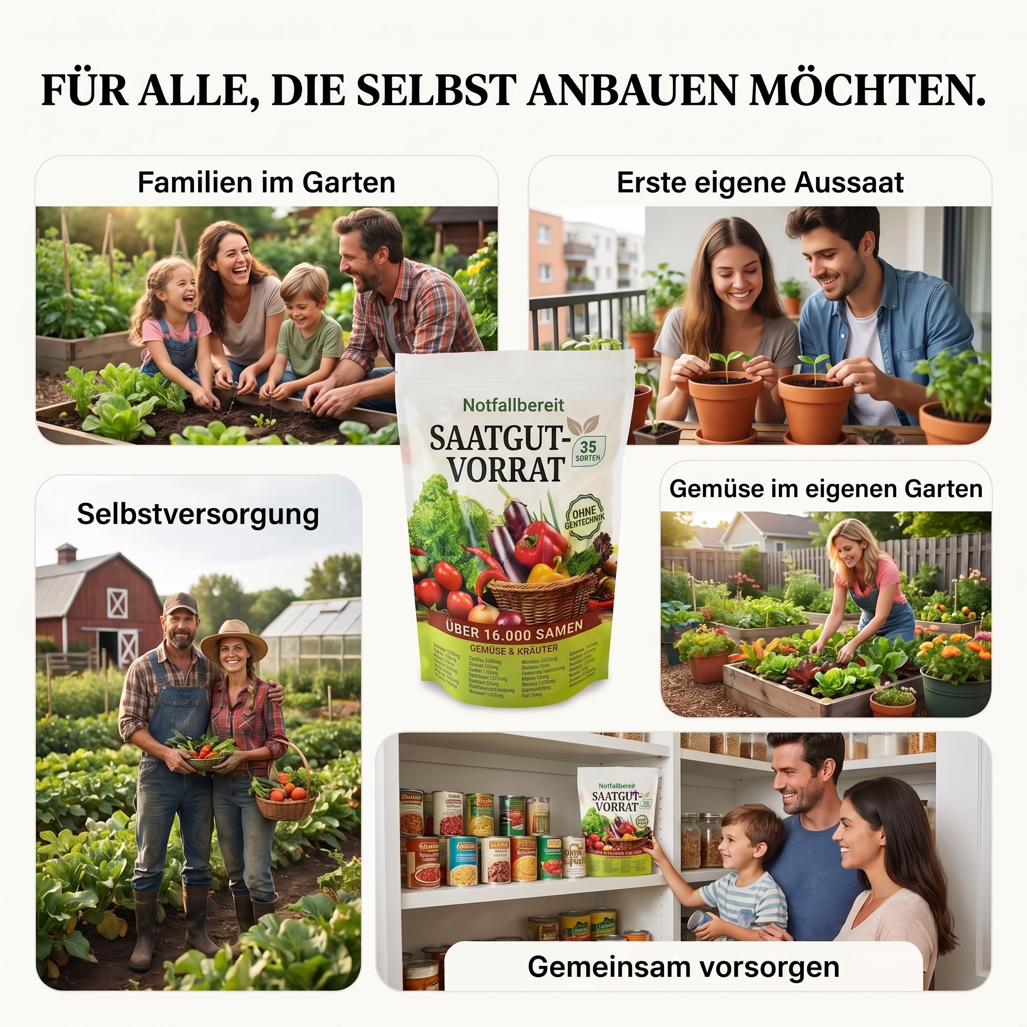 Notfallbereit Saatgut-Vorrat