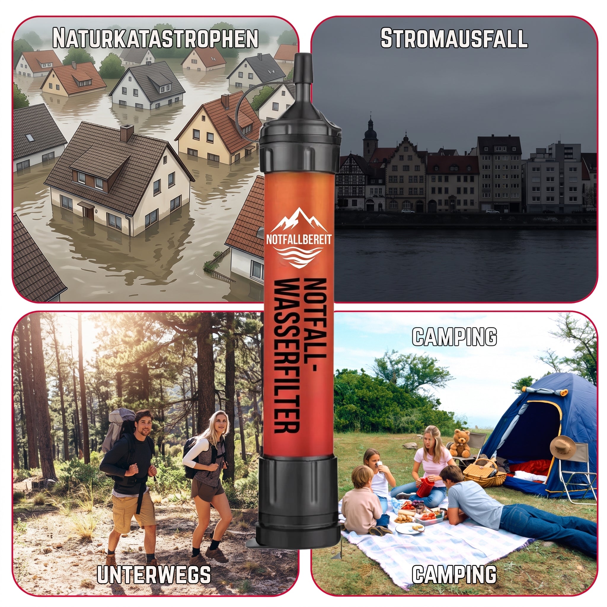 Notfallbereit Notfall-Wasserfilter